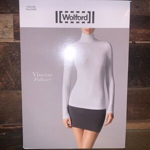 Wolford Ladies Black Viscose Turtleneck Pullover